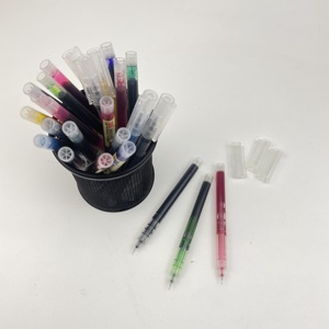 Wholesale Custom Cheap Liquid Roller <b>Pen</b> 0.5 mm Black <b>Blue</b> Red Pink Orange Green Purple Roller Gel <b>Pen</b> - Product Image 5