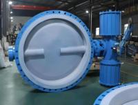Vanne papillon entièrement revêtue de PTFE résistante à la corrosion PN10-PN16 pour acides et alcalis forts