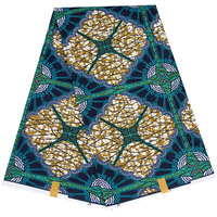 Kain Batik Afrika Etnik Bermotif Dua Sisi 100% Poliester, Bahan Tenun Elastis untuk Gaun Pernikahan, Bersertifikat untuk Anak Perempuan, Tersedia dalam Stok