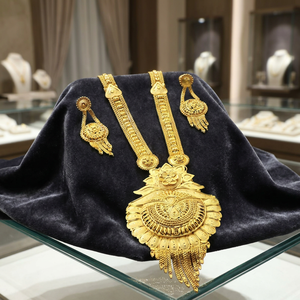Collares de Moda de Oro Micronizado de 14K, 18K, 24K al por Mayor, Conjunto de Joyería Larga Tradicional, Conjunto de Collares Largos de Latón Bañado en Oro - Product Image 3