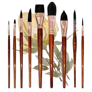 Serie negra sintética azul ardilla pelo <span class=keywords><strong>acuarela</strong></span> artista pintura pincel diferentes formas para pintar - Product Image 1