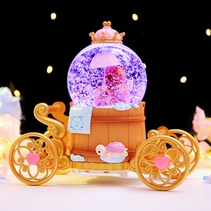 Popolare su Douyin: Carretto Kapibar Pula, Sfera di Cristallo, Carillon, Fiocchi di Neve, Luci Colorate, Sfera d'Acqua, per Studenti e Bambini - Product Image 2