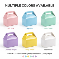 Boîte à gâteau rectangulaire pliable portable et colorée, impression offset quadricolore pour les faveurs de mariage et de fête - Commandes personnalisées