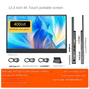 <span class=keywords><strong>Monitor</strong></span> <span class=keywords><strong>Portatile</strong></span> Touchscreen 4K da 13,3 Pollici Serie Business Verde, Schermo di Espansione per PS5 e Smartphone, <span class=keywords><strong>Monitor</strong></span> Esterno per Switch - Product Image 6