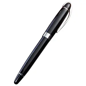 Metal Pen Laser Custom Logo Black And Gold Roller Gel Pen For Office And School Signature Pen