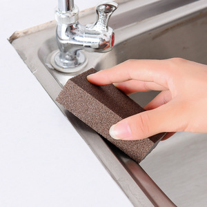 Chất lượng tốt nhà bếp rỉ sét làm sạch Emery Sponge carborundum Sponge chậu Chảo món ăn Scrubber Bàn chải cọ rửa Pad - Product Image 6