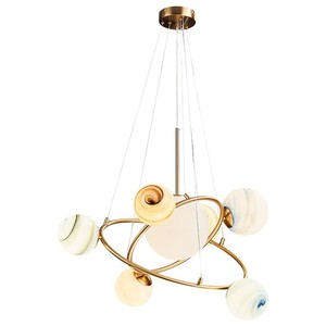 Lámpara de Techo de Cristal Creativa Minimalista Nórdica, Diseño de Planeta, Estilo Lujoso, para Dormitorios Infantiles, Niños y Niñas - Product Image 3