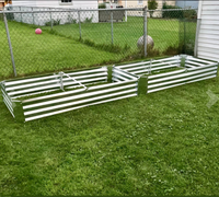 Bac à légumes surélevé moderne en acier galvanisé, personnalisé, 2 pièces, 6x3x1 pied, pour la culture de légumes à domicile