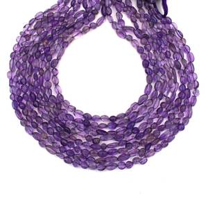 Natural Purple <b>Amethyst</b> Smooth Nugget Beads Gemstone Pebbles 5x6mm to 5x8mm 13 Inch Strand - Product Image 6