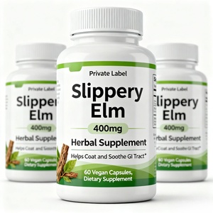 Suplemento Herbal OEM ODM, Extracto de Olmo Rojo (Ulmus Rubra) 400 Mg, 60 Cápsulas Veganas - Product Image 1