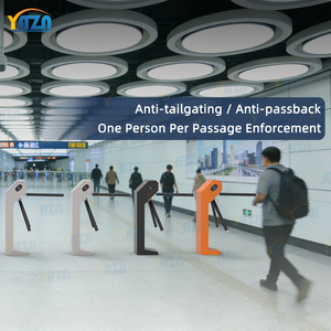 Portillon tournant trépied en acier inoxydable pour système de contrôle d'accès intérieur pour usine, école, stade, métro, simple ou double sens, 0,2s - Product Image 2