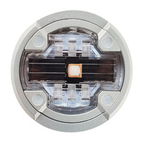 Goujon de route solaire intégré 45T en aluminium blanc pour avertissement de sécurité routière pour véhicules camions équipement lourd
