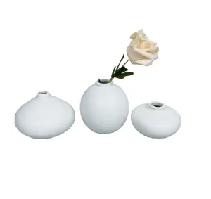 Индивидуальные Оптовые скандинавские украшения дома белые матовые цветочные керамические вазы