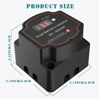 Kit d'isolation de batterie double intelligent 12V 140A avec modes manuel/automatique, relais sensible à la tension VSR et écran LED