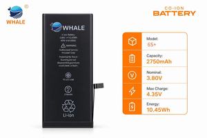 WHALE สำหรับแอปเปิ้ล ไอโฟน 6S พลัส, 2750mAh, A1634 <span class=keywords><strong>A1687</strong></span> A1690 A1699 แบตเตอรี่, แบตเตอรี่ทดแทนมือถือแอปเปิ้ล, สำหรับไอโฟน 6S พลัส - Product Image 1