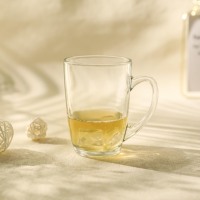 Tasse en verre personnalisée en gros d'usine tasses à thé en verre avec poignée pour la maison fête de mariage