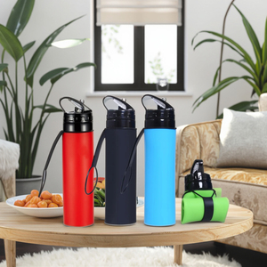 Collapsible Water Bottle With Carabiner - Sustainable Travel & Living