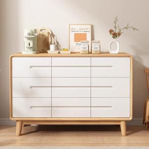 Solid Wood Chest Of <b>Drawers</b> 6 <b>Drawer</b> Storage Cabinet Scandinavian Style For Bedroom And Living Room - Product Image 2
