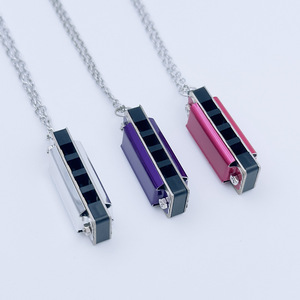 4 Holes 8 Tones Mini Necklace Harmonica, Multi Color Tiny Pendant Mouth Organ Gift <b>Musical</b> <b>Instrument</b> Accessory - Product Image 4