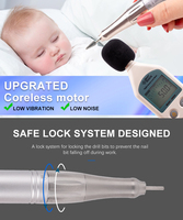 Perceuse à ongles professionnelle de bureau 65W, 35000 tr/min, machine électrique à ongles haute vitesse avec moteur sans noyau à faible bruit pour manucure