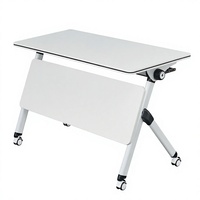 Meubles de formation de bureau, table pliante portable avec roulettes réglables, bureau pliable pour réunion, ordinateur portable, personnalisation