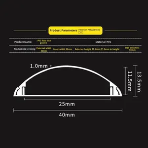 मुफ्त शिपिंग कारखाने प्रत्यक्ष बिक्री नंबर 3-12 <span class=keywords><strong>pvc</strong></span> फर्श ग्रोव घुमावदार ग्रोव होम सजावट केबल ट्रे चिपकने वाला - Product Image 4