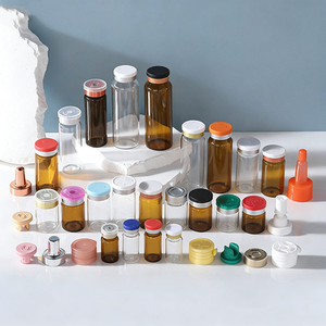 Flacons en plastique pour peptides, flacons de contrôle 2-50 ml, flacons de réactifs marron avec bouchon, flacons de pénicilline stériles, écologiques, vente directe usine - Product Image 1