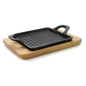 Mini piastra quadrata per grigliare con base in magnesio, griglia in ghisa per cucinare all'interno e all'esterno - Product Image 1