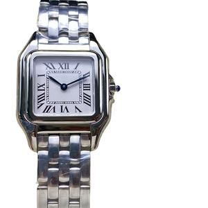 Reloj Mecánico Clásico de Primera Calidad para Mujer, Esfera Cuadrada de 27 mm, Correa de Acero Inoxidable - Product Image 1