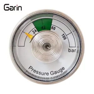 Arama 35mm geri montaj NPT1/8 100BAR yüksek basınç göstergesi için gaz silindiri