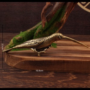 Escultura de Pájaro Cuervo en Latón, Figura Animal, Decoración de Mesa, Adorno para el Hogar, Artesanía en Cobre - Product Image 4