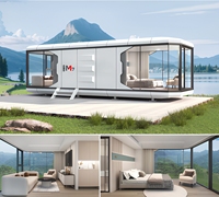 Maison capsule intelligente en aluminium M7, maison préfabriquée modulaire avec mobilier complet pour le camping de luxe et la vie en hôtel