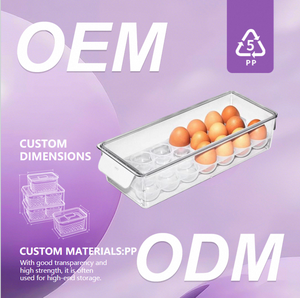Porte-œufs en plastique écologique moderne JX <span class=keywords><strong>OXO</strong></span> avec plateau et couvercle amovibles pour la cuisine - Product Image 1