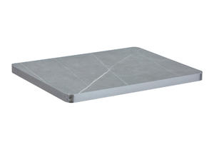 Plateau de table en marbre avec bord en aluminium, design rustique, aspect antique |   Meubles de restaurant et de café commerciaux, vente en gros de comptoirs - Product Image 6