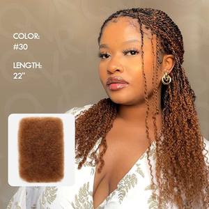 Hermana loc extensión cabello humano <span class=keywords><strong>Afro</strong></span> <span class=keywords><strong>Kinky</strong></span> extensiones de cabello rizado a granel humano francés rizos trenzas extensiones de cabello onda del cuerpo - Product Image 4