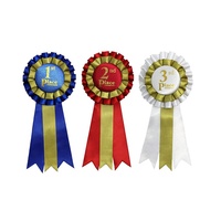 Rubans et rosettes personnalisés en satin 100 % polyester écologique haute ténacité pour concours hippique