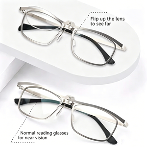 <span class=keywords><strong>Lunettes</strong></span> de lecture anti-lumière bleue légères, de haute qualité, unisexes, de marque OEM, design carré, monture intégrale en métal, style tendance - Product Image 4