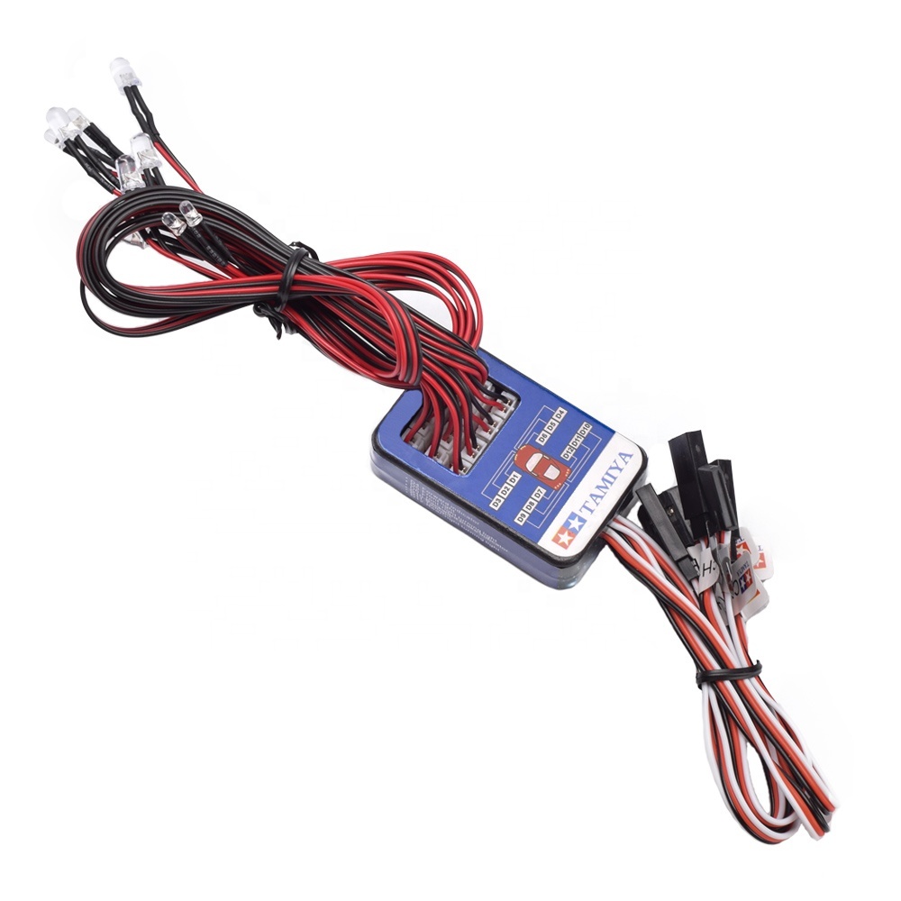 RC Auto 12 LED Lichtset - Beleuchtungssystem Mit Blinklichtern Für 1/10 1/8 RC Modelle, Blau Rot RC Auto Beleuchtungszubehör 1/10 1/8