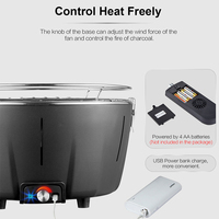 Barbecue portable en acier pour intérieur et extérieur, sans fumée, avec revêtement en poudre, pour le camping – Offre spéciale