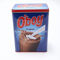 Boîte de chocolat de qualité alimentaire boîte de conserve rectangulaire en métal boîtes personnalisées boîte de chocolat chaud