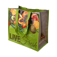 Groothandel Recyclebare PP Non-Woven Tassen met Aangepast Logo Letterprint Herbruikbare Supermarkt Promotionele Boodschappentassen