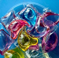Capsules de lessive jetables de haute qualité OEM, perles de détergent, capsules de lavage en gel transparent, conteneur de liquide décontaminant