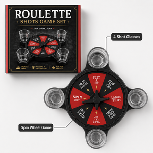 Juego de <span class=keywords><strong>Ruleta</strong></span> para Beber con 4 Vasos de Chupito, Juego de Mesa con Rueda Giratoria para Fiestas de Adultos, Juego de Bar para Noche de Casino, Regalo - Product Image 4
