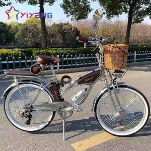 Vélo motorisé <span class=keywords><strong>vintage</strong></span> avec moteur à essence Nouveau design Style classique DIY Transport spécial - Product Image 3
