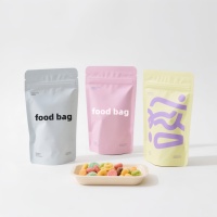 Sacs alimentaires biodégradables imprimés sur mesure, fermeture éclair, qualité alimentaire, pour poulet, viande, livraison à emporter, frais, écologiques, sûrs, anti-odeurs