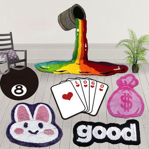 Support Matériau personnalisé Impression Polyester satiné résistant Fabriqué à la machine Tapis de porte <span class=keywords><strong>Snti</strong></span> Slip Tapis de zone imprimé sur mesure - Product Image 1