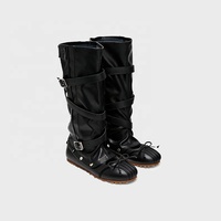 Nouvelles Bottes Mi-Mollet Femme Style Balletcore 2026 avec Multi-Brides et Boucles en Cuir Synthétique, Talon Rehaussé de 3 cm, Fabrication OEM ODM Personnalisée pour Marques