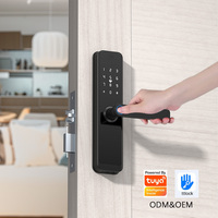 Serrure Intelligente Intérieure Biométrique à Empreinte Digitale Tuya avec Application WiFi pour Maison et Appartement, Contrôle d'Accès Électronique NFC, Tactile Numérique