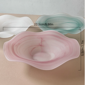 <span class=keywords><strong>Assiette</strong></span> ronde en <span class=keywords><strong>verre</strong></span> artisanal durable au design contemporain et moderne, motif uni, en stock pour les événements festifs et les mariages - Product Image 6