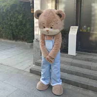 Costume de peluche mignon Ours BoBo, tenue d'ours, combinaison bleue populaire sur internet, dessin animé unisexe pour adultes, ODM Mardi